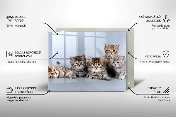 Chopping board Sweet small cats