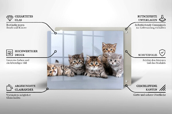 Chopping board Sweet small cats