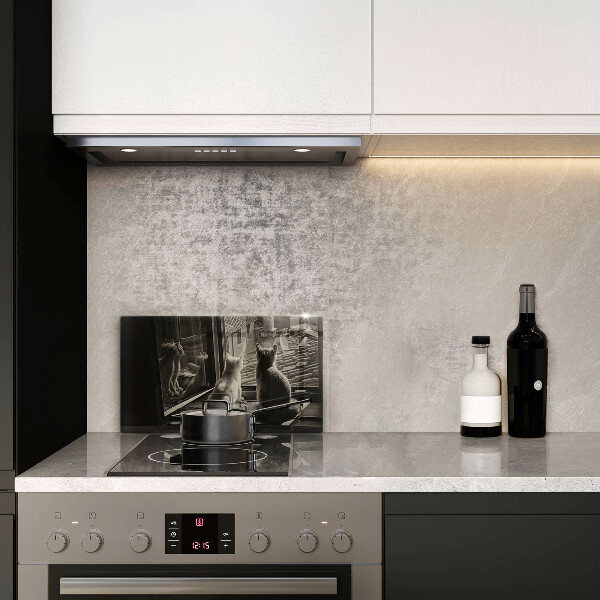 Chopping board Cats city and window