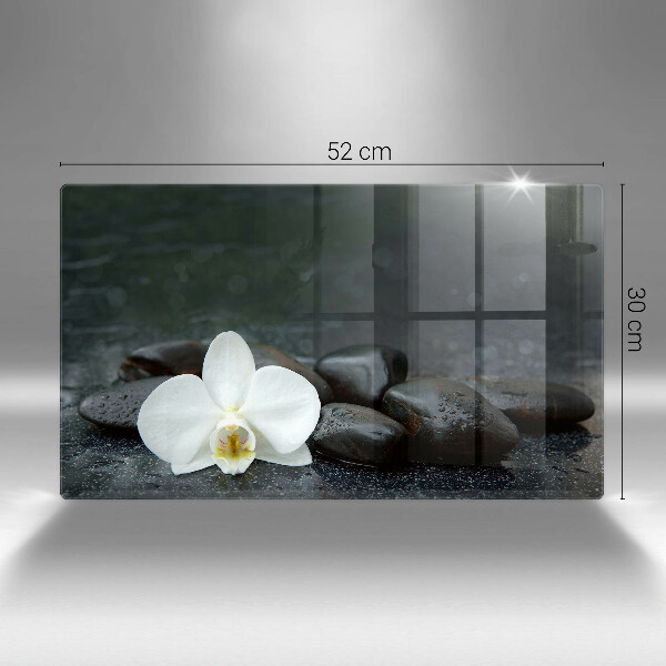 Chopping board White flower stones Zen