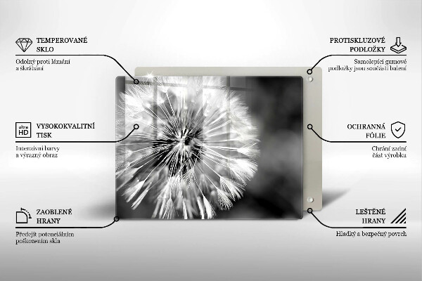 Chopping board Delicate dandelion