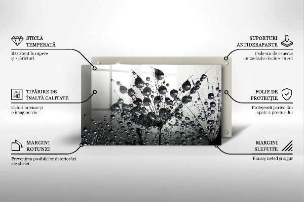 Chopping board Dandelions and dew