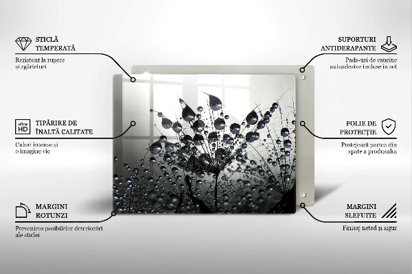 Chopping board Dandelions and dew