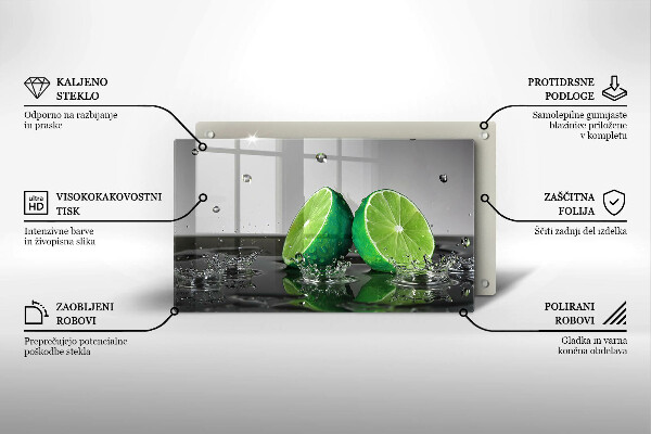 Chopping board Juicy lime and water