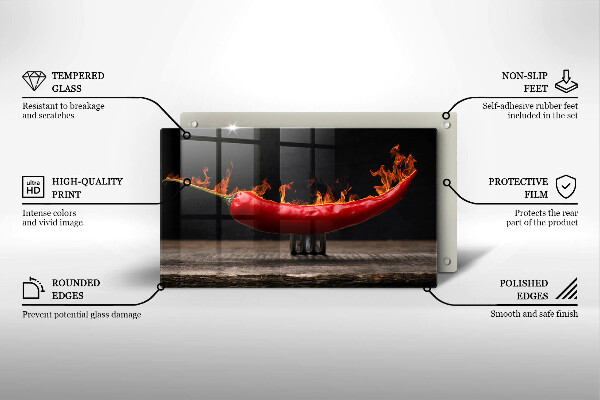 Chopping board Hot chili pepper