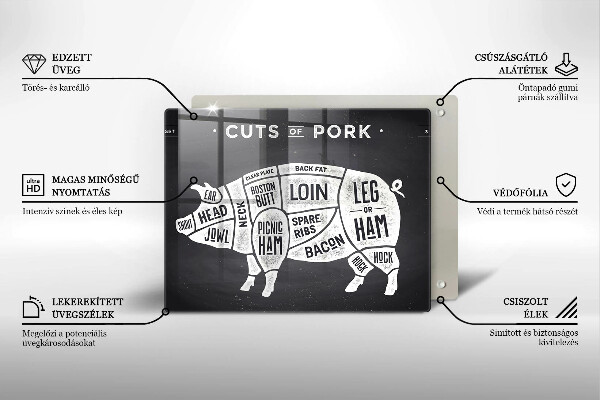 Chopping board Pork pig meat