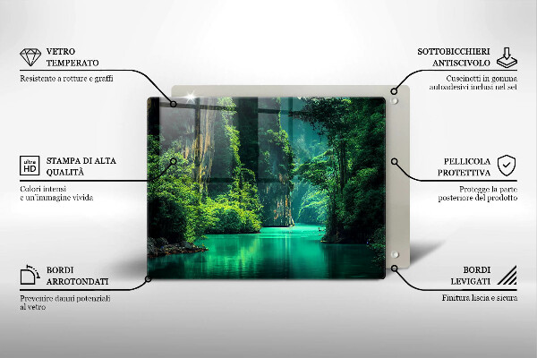 Chopping board Laguna landscape