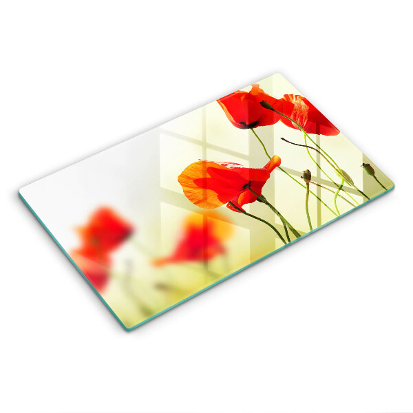 Chopping board Red flowers