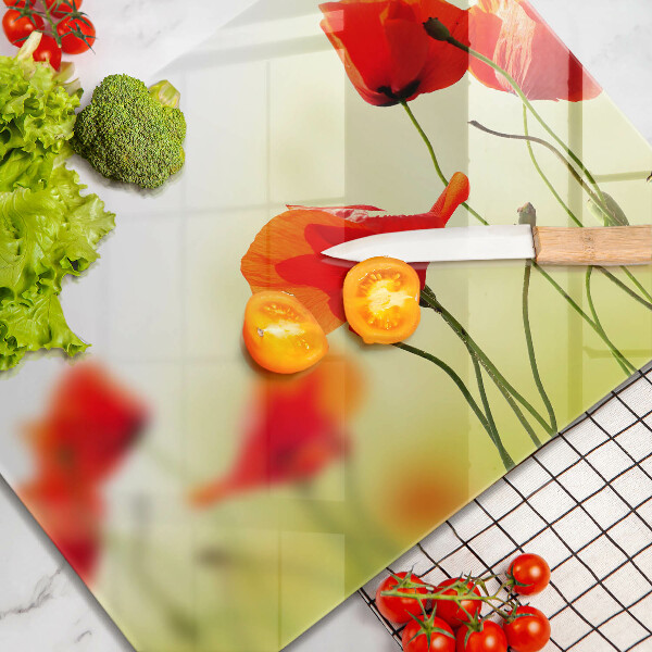 Chopping board Red flowers