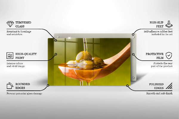 Chopping board Oliwa and olives