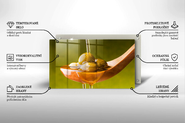 Chopping board Oliwa and olives