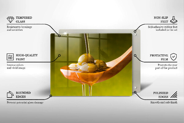 Chopping board Oliwa and olives