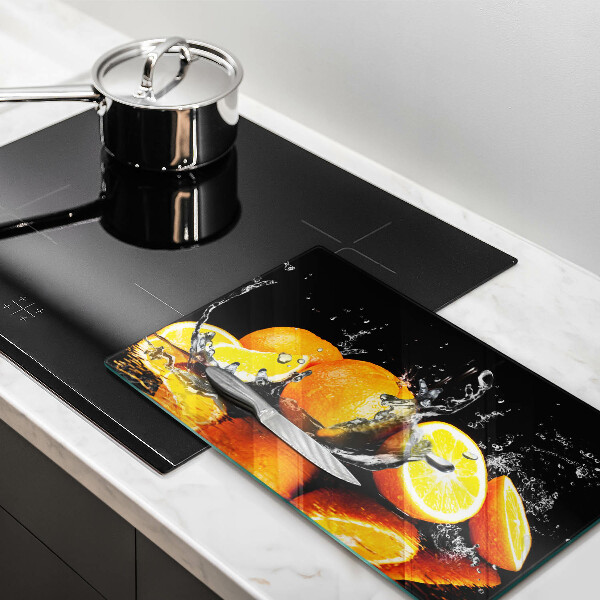 Chopping board Juicy fruit oranges