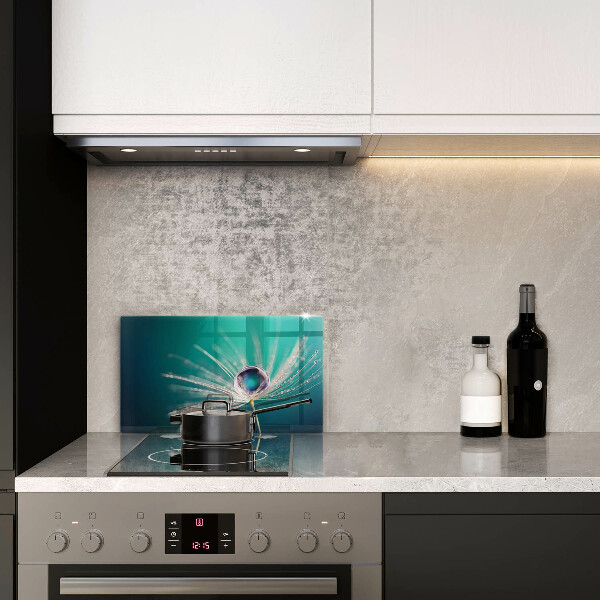 Chopping board Dew on a dandelion