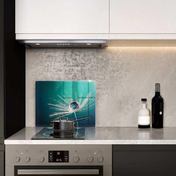 Chopping board Dew on a dandelion