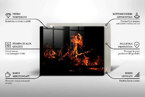 Chopping board Fire flame