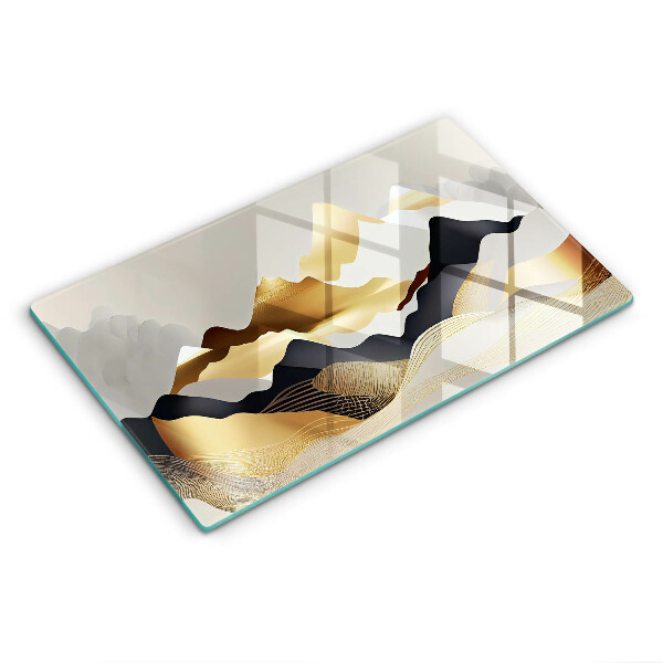 Chopping board Abstraction of golden mountains