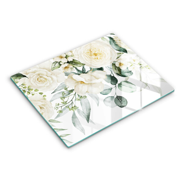 Chopping board Watercolor flowers