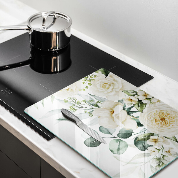 Chopping board Watercolor flowers