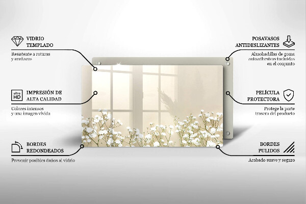 Chopping board Boho flowers