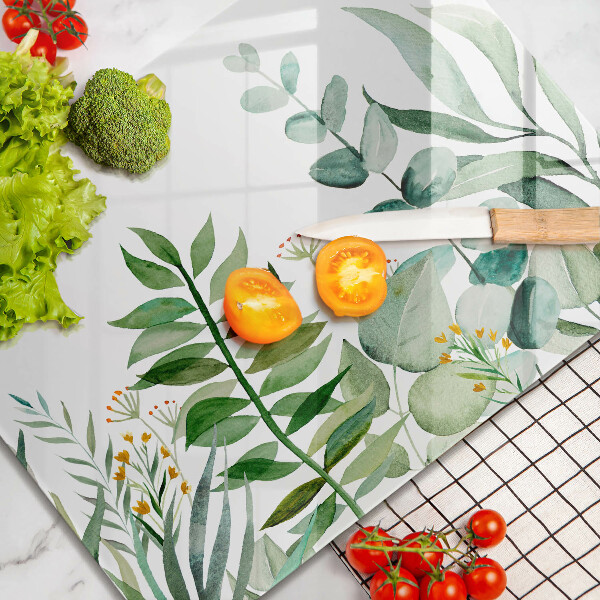 Chopping board Plant leaves illustration