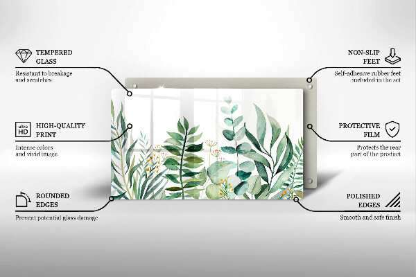 Chopping board Plant leaves illustration