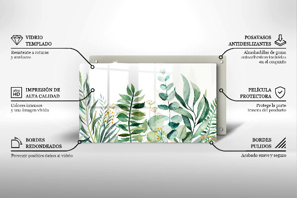 Chopping board Plant leaves illustration