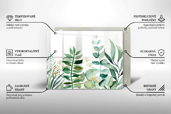 Chopping board Plant leaves illustration