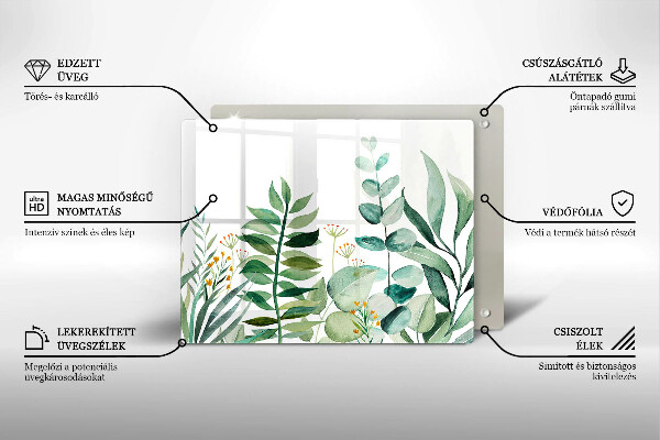Chopping board Plant leaves illustration