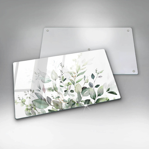 Chopping board Watercolor plants