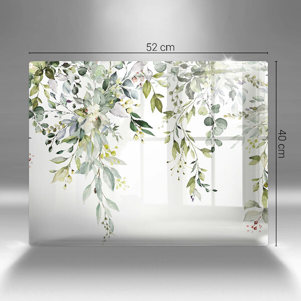 Chopping board Decorative leaves and flowers