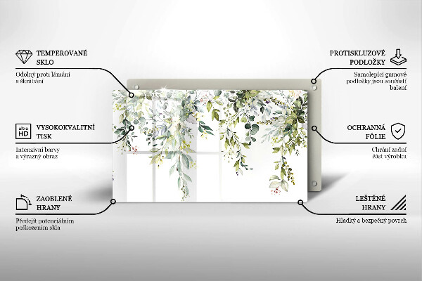 Chopping board Decorative leaves and flowers