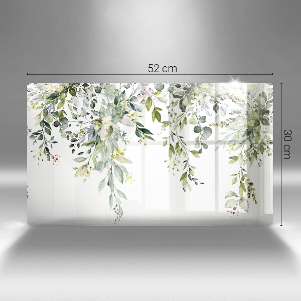 Chopping board Decorative leaves and flowers