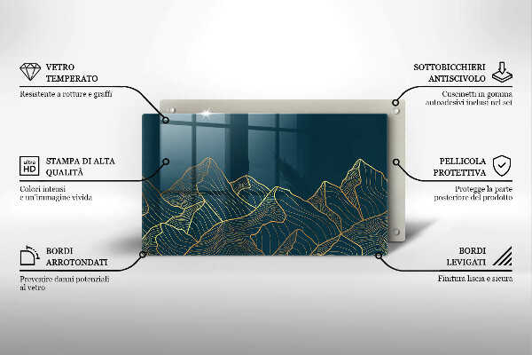 Chopping board Abstract mountains