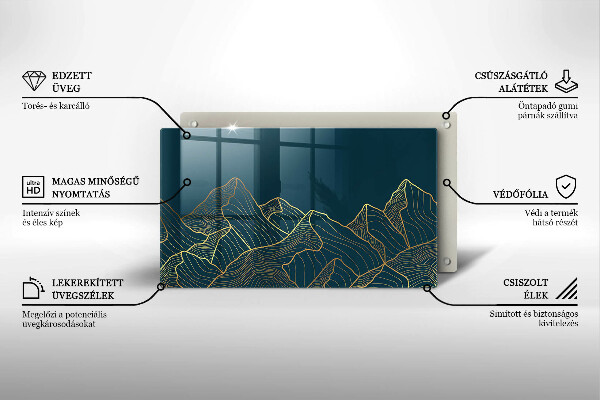 Chopping board Abstract mountains