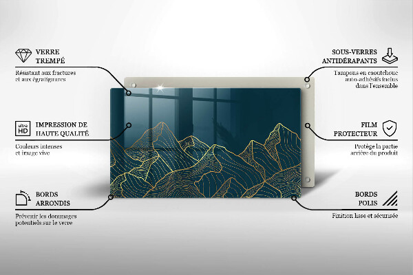 Chopping board Abstract mountains