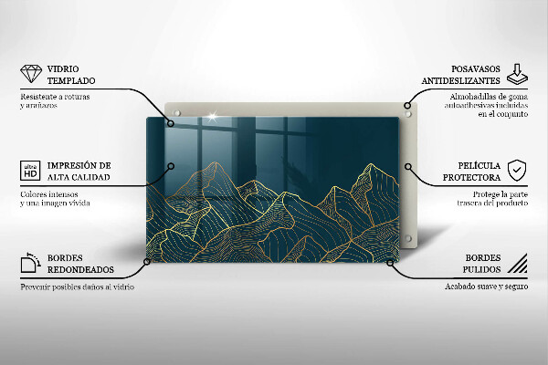 Chopping board Abstract mountains