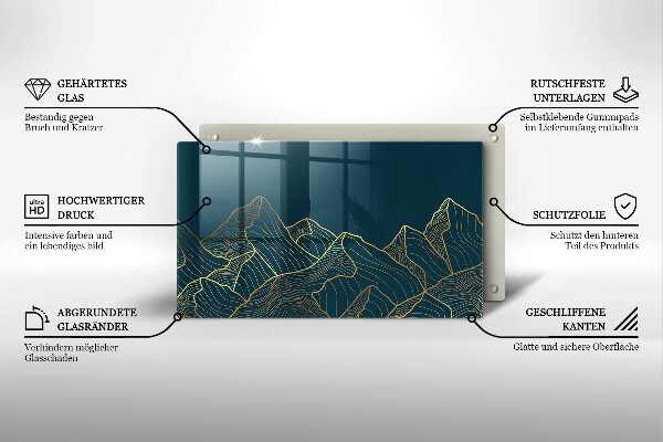 Chopping board Abstract mountains
