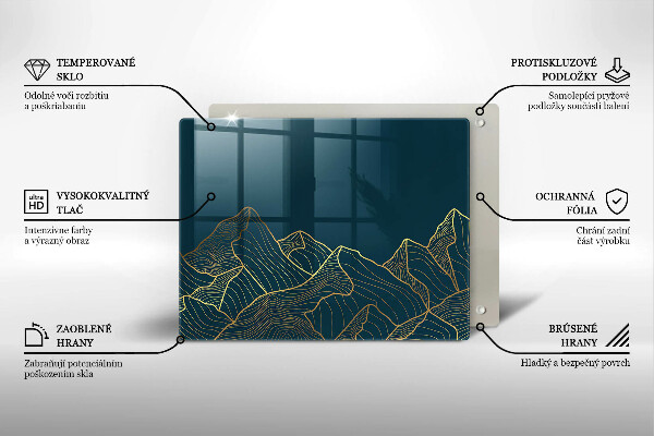 Chopping board Abstract mountains