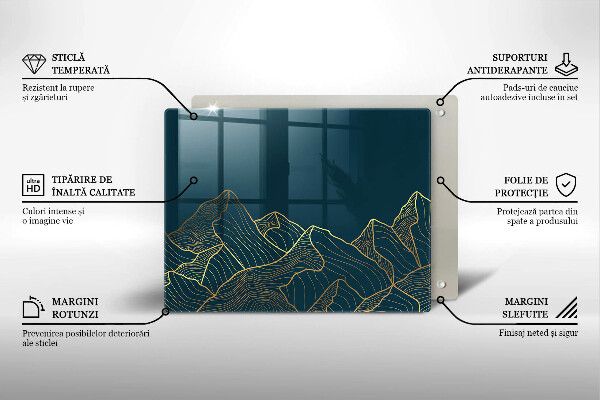 Chopping board Abstract mountains