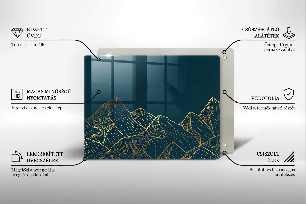 Chopping board Abstract mountains