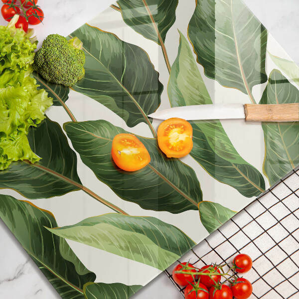 Chopping board Banana leaves