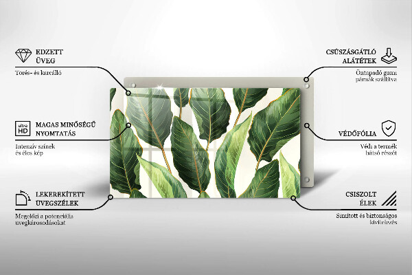 Chopping board Banana leaves