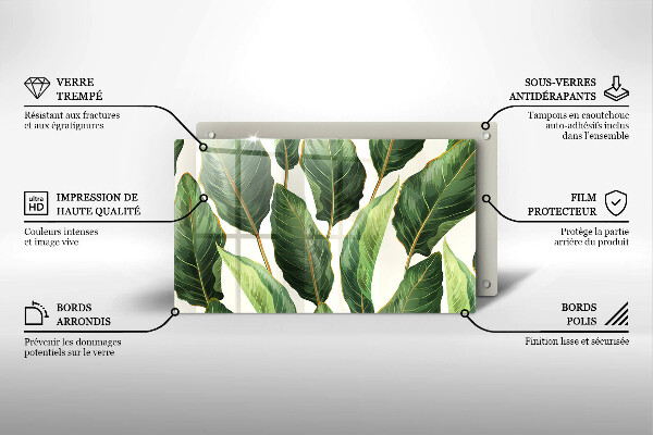 Chopping board Banana leaves