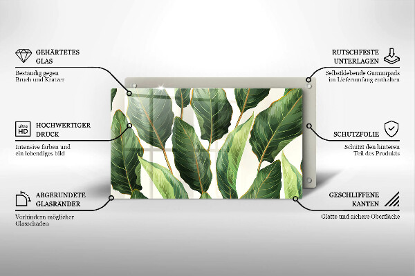 Chopping board Banana leaves