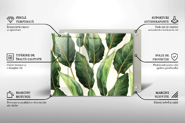 Chopping board Banana leaves