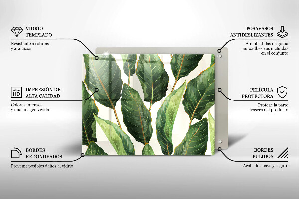 Chopping board Banana leaves