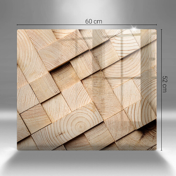Glass worktop saver Wooden squares