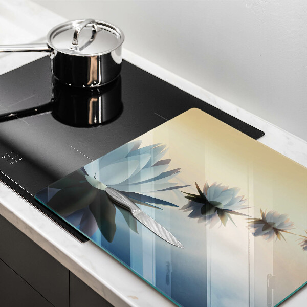 Kitchen worktop protector Lilie flowers on the water