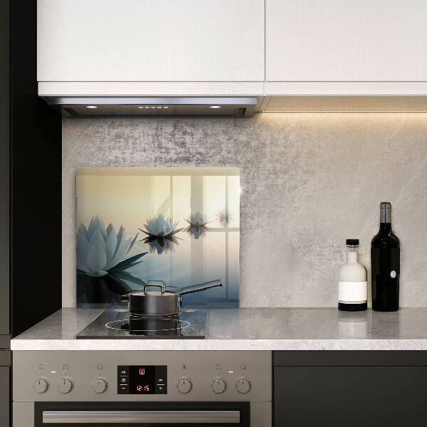 Kitchen worktop protector Lilie flowers on the water